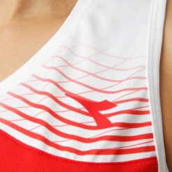 Diadora Court Kleid Damen - Rot, Weiß