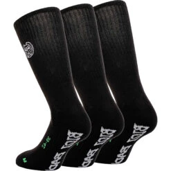 BIDI BADU Matayo Crew Tech Sportsocken 3er Pack Herren - Schwarz, Weiß