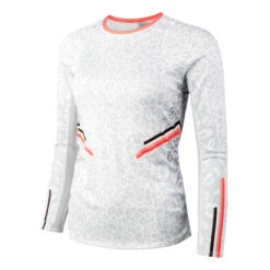 Animal Instinct Longsleeve Damen - Weiß, Mehrfarbig -Tennis Point Geschaft 01194000 000