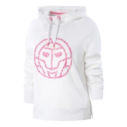 BIDI BADU Cynthia Basic Logo Hoody Special Edition Damen - Weiß, Pink