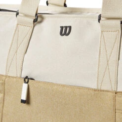 Wilson Women's Tote Sporttasche - Weiß, Khaki -Tennis Point Geschaft 0238500000 12