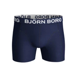 BJØRN BORG Noos Solids Boxer Short 2er Pack Herren - Dunkelblau, Schwarz