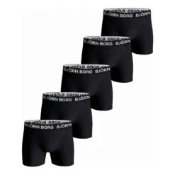 BJØRN BORG Essential Boxer Short 5er Pack Herren - Schwarz -Tennis Point Geschaft 05245000 000