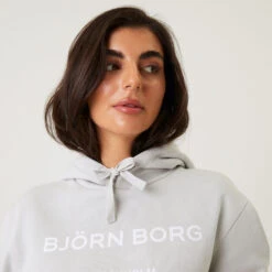 BJØRN BORG Borg Boyfriend Hoody Damen - Grau -Tennis Point Geschaft 05462000 15