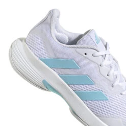 ADIDAS CourtJam Control Teppichschuh Damen - Weiß, Türkis -Tennis Point Geschaft 05588000 10