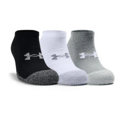 Under Armour Heatgear No Show Sportsocken 3er Pack - Grau, Weiß