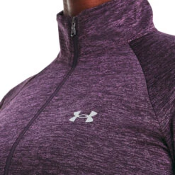 Under Armour Tech Half-Zip Warm Up Twist Longsleeve Damen - Lila -Tennis Point Geschaft 08474000 19