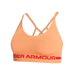 Under Armour Seamless Low Long Sport-BH Damen - Apricot, Rot -Tennis Point Geschaft 08499000 000