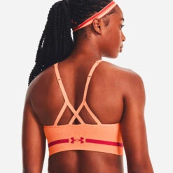 Under Armour Seamless Low Long Sport-BH Damen - Apricot, Rot -Tennis Point Geschaft 08499000 14