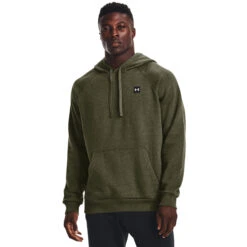 Under Armour Rival Big Logo Hoody Herren - Oliv