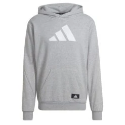 ADIDAS Future Icons 3 Bar Open Hem Hoody Herren - Hellgrau, Weiß
