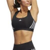 ADIDAS Power Medium-Support 3 Stripes Sport-BH Damen - Schwarz