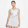 Nike Court Dri-Fit Kleid Damen - Weiß, Türkis